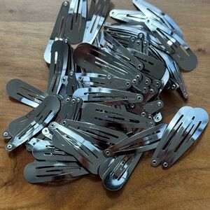 Silver Hair Clips 100 pcs